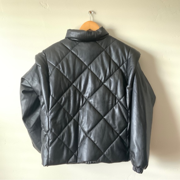Revolve Pistola Callista Puffer Jacket Removable Sleeves Black Size Large - Picture 8 of 16